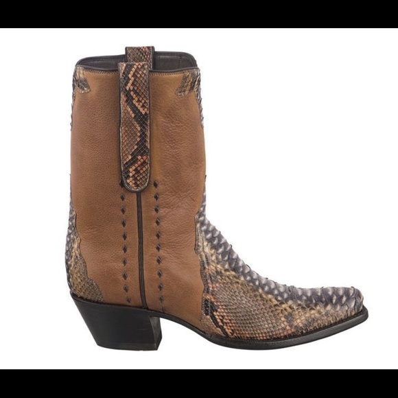 Pinto Ranch Tri Color Python Boots - Picture 9 of 10